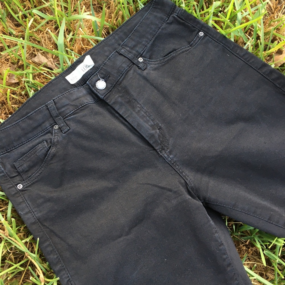 Topshop Moto Leigh Black Skinny Jeans